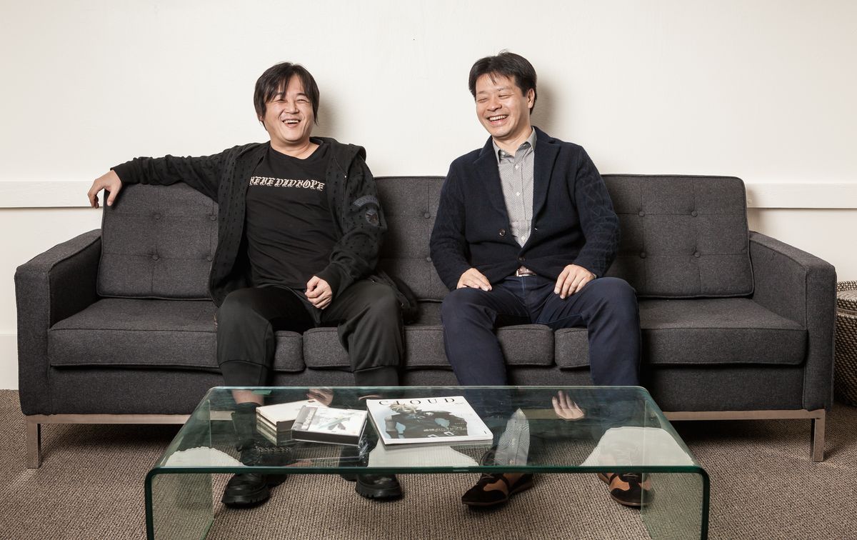 Final Fantasy 7 - Директор игры Ёсинори Китасе и арт-директор Тэцуя Номура в офисе Polygon